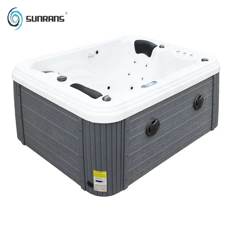 Sunrans Small Bathtub Hottub Luxury Hydrotherapy Hot Tub 2 Person Indoor whirlpool Spa