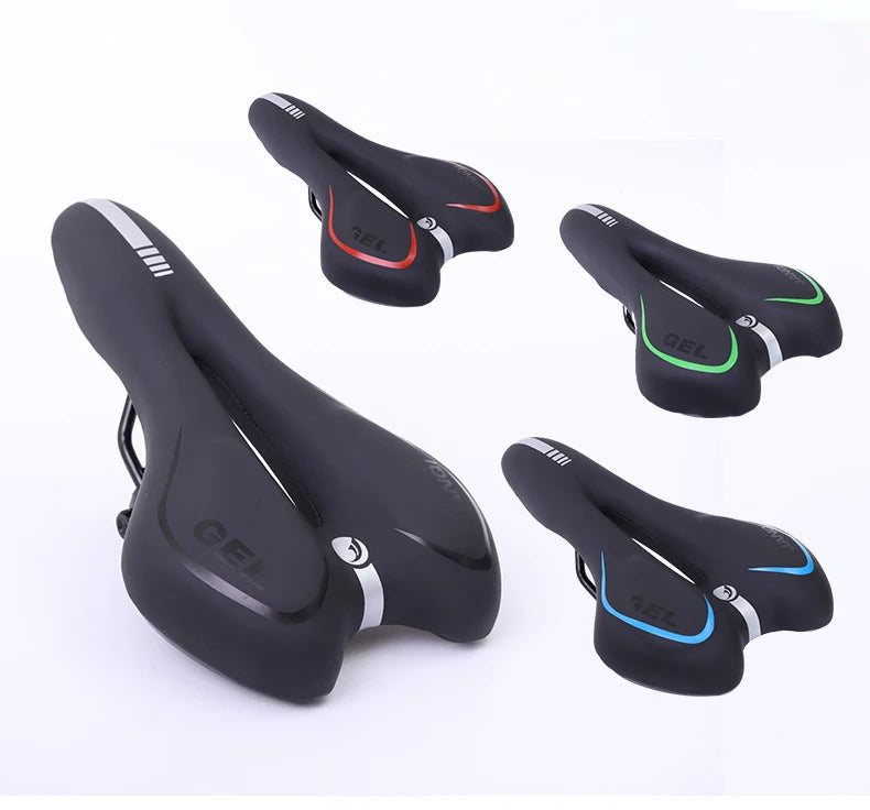 Superbsail Ergonomic Cycling Cushion Soft Breathable Bicycle Saddle with Reflective Printing Shockproof for Road MTB Bike