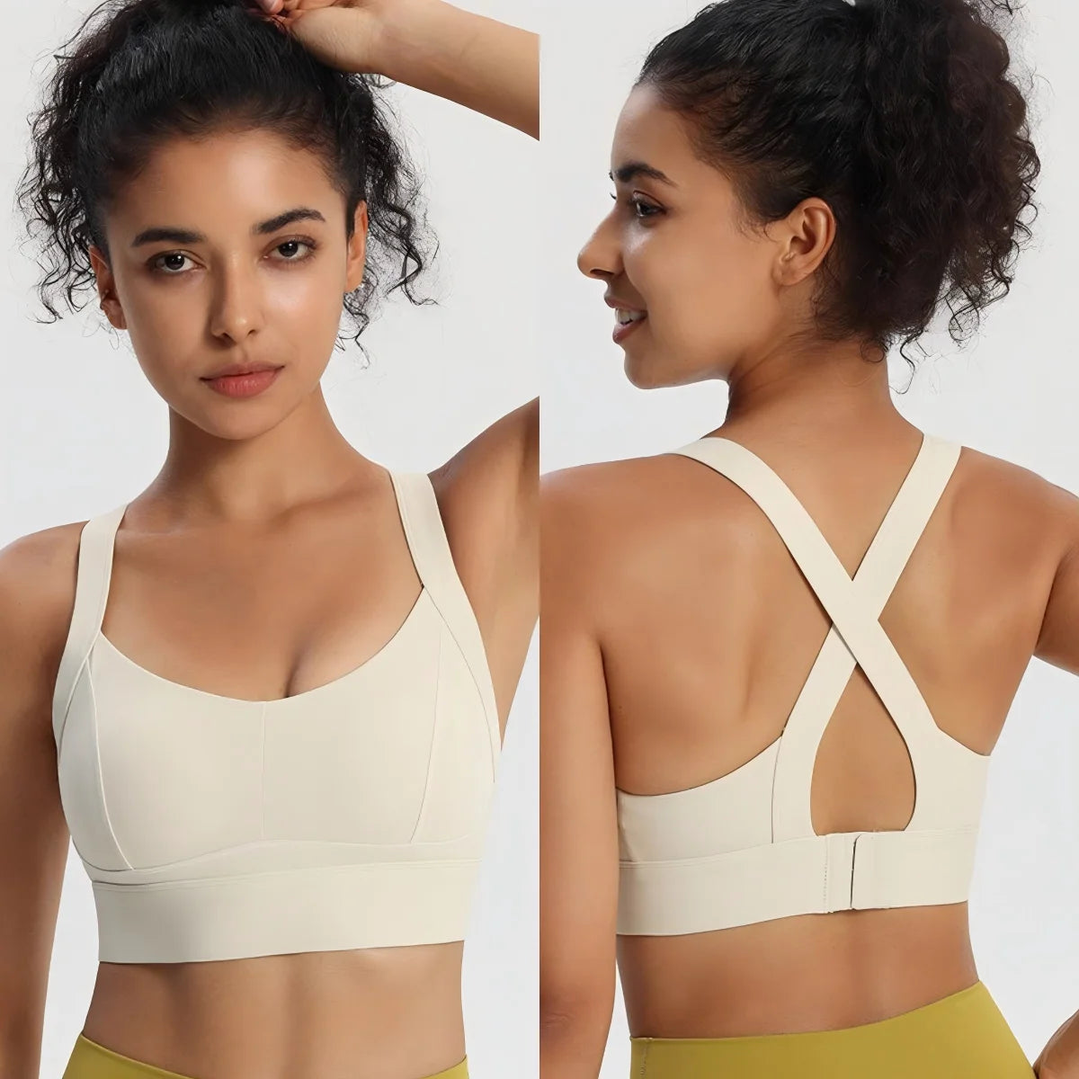 Custom Fitness Tank Top Ladies Sexy Bra and Panty Breathable Yoga Top with Shockproof Strap New Design Sports Bra Underwear
