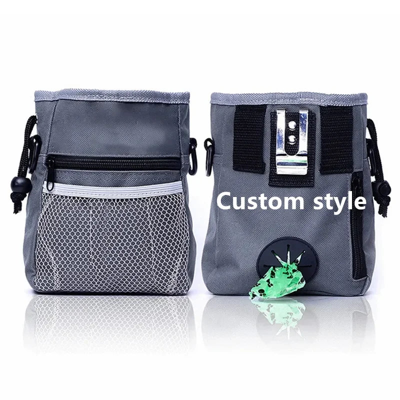 QUCHONPET Custom Logo Adjustable Dog Walking Bag With Poop Bag Waterproof Dog Treat Bag Dog Treat Training Pouch