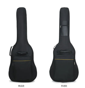 39/40/41 Inch Black Acoustic Guitar Gig Bag Oxford Cloth 20mm Thick Waterproof Dual Adjustable Shoulder Strap Back Hange Loop