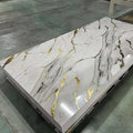 Modern Design Lving Room Porcelain Polished Glazed Coffee Table Glazed Look Sintered Stone Carbon Slab Marble Wall Panel Board
