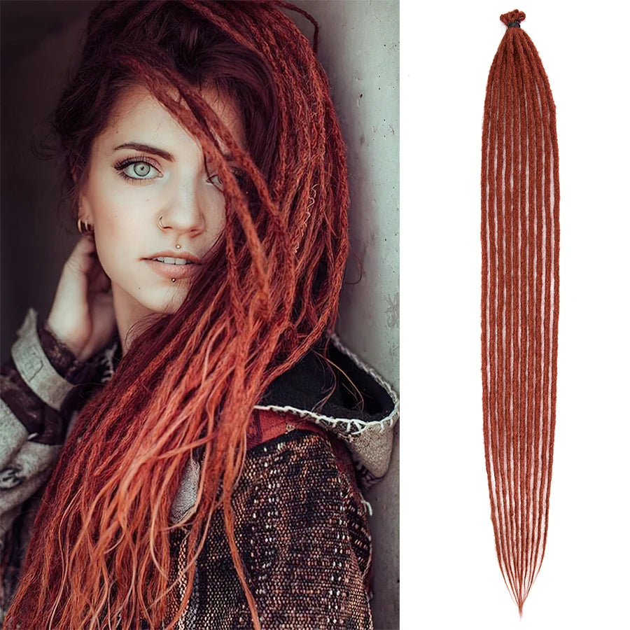 Reggae Synthetic 36inch Handmade Dreadlocks Hair Extensions Faux Locks Crochet Hair Braid Locs for Women/men