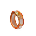 White Brass with 18k Gold Plated  Natural Jade Stone Ring Female Male Pair Ring White Jade Tail Rings Jewelry for Couple