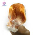 Furina Synthetic Wigs Lace Front Wigs Pre Plucked Colorful 14 Inch Curly Cheap SOFT WEAR  Synthetic 360 Lace Frontal Wig