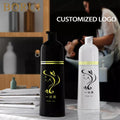 BORUI Unique 400ml Dual Pump Shampoo & Hair Dye Bottle with Pump Sprayer Luxury Cosmetic PET Material