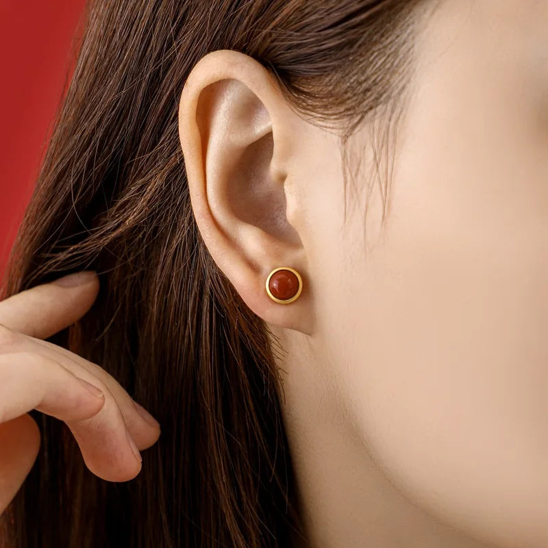 Luxury Multi Gemstone Stud Earring Natural Gemstone Earring 925 Sterling Silver Earring