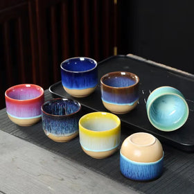 Hot Sale Creative Japanese Ceramic Cups Glazed Coffee Cups Retro Master Tea Cup Pottery Mug 150ml