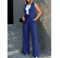 2024 European and American New Fashion Suit Vest  Wide Leg Pants Casual Suit Elegant Pant Suits