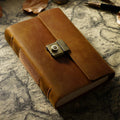 Custom Logo Genuine Leather Handmade Creative Promotional Diary with Lock