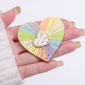 Heart Turntable Hard Enamel Gold-Plated Metal Pins Custom Ideas for Self Spinning Funny Enamel Lapel Badges for Friends