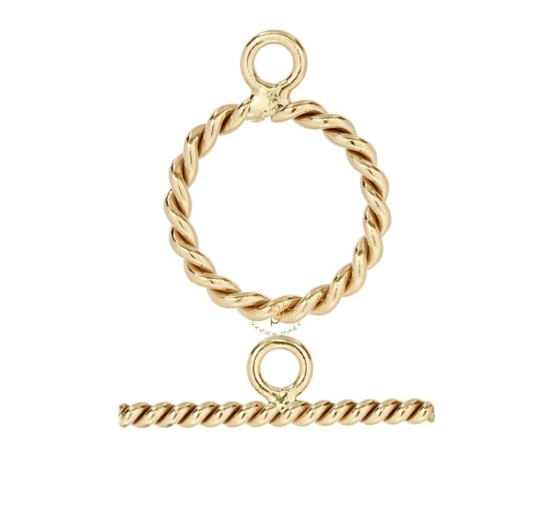 GP Twisted Toggle Set Ring and bar Clasps 1/20 14k Gold Filled Permanent Jewelry Chains Jewellery Findings OT Clasps