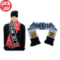 Cheap Premium Acrylic Knit Jacquard Knitted Fans Scarf Football Scarf Knitting Machine