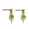 Free Sample 24/410 28/410 Plastic Oil Dispenser Pump Custom Shiny Gold Lotion Pump Long Nozzle Shampoo Bottle Stopper