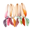 Summer Wind 70*70c Girls' Long Hair Silk Satin Scarf Gradient Candy Color Digital Simple Plain Design Small Square Scarf