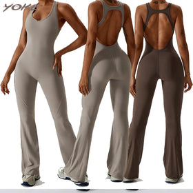 YOKE Jumpsuit Women 2023 Wholesale Gym Clothes Active Wear Yoga Fitness Sports Seamless Rompers Women Jumpsuit