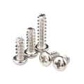 Carbon Steel Metric Phillips Drive Cross Round Head Sharp Cutting Tail Tapping Screw Nickel Plated Grade 2