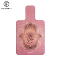 Gold Pink Hamsa Palm Strength Practice Eco Friendly Suede Natural Rubber Non-Slip Sweat Absorbent Suede Pilates Reformer Mat