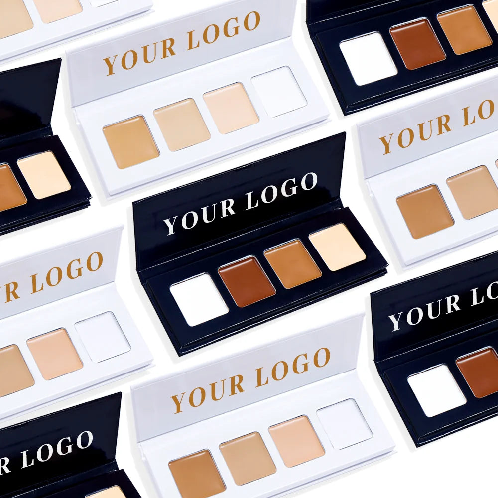 Foundation Concealer Vegan Private Label Full Coverage Bronzer Contour Palette Makeup Matte Waterproof Cream Concealer Palette