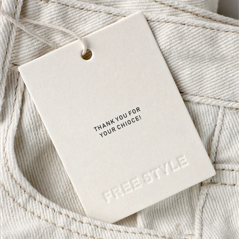 New Arrival Wholesale Price Coated Paper Jewelry Tag for Printed Washable Hang Tags Gift Packaging Hang Tags