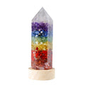 Wholesale Original Energy Chakra Orgointe Wand Tower Lamp Healing Rose Quartz Light Crystal Crafts Spiritual Decoration
