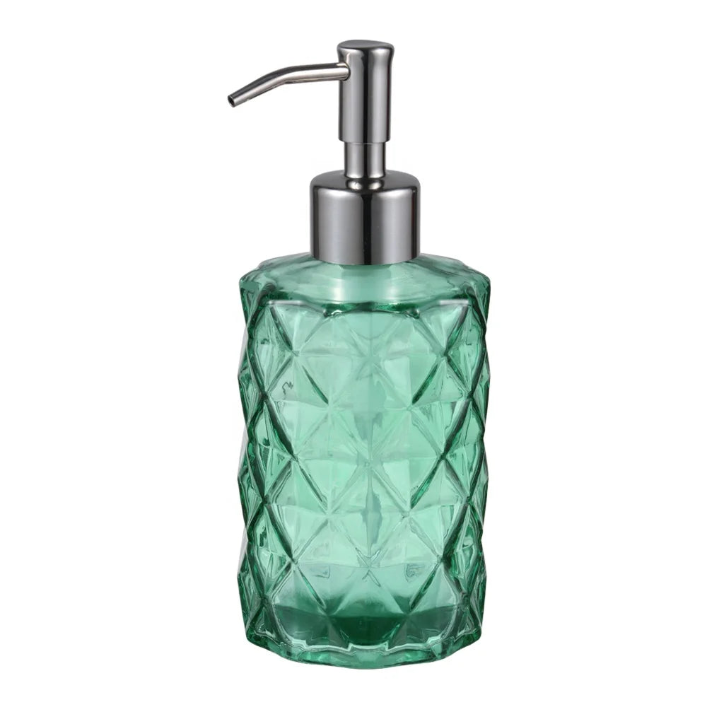Wholesale Colorful Glass Jar Lid Soap Dispenser Bottle with Pump Soap Liquid Shampoo Dispenser Manufacturer for Bathroom