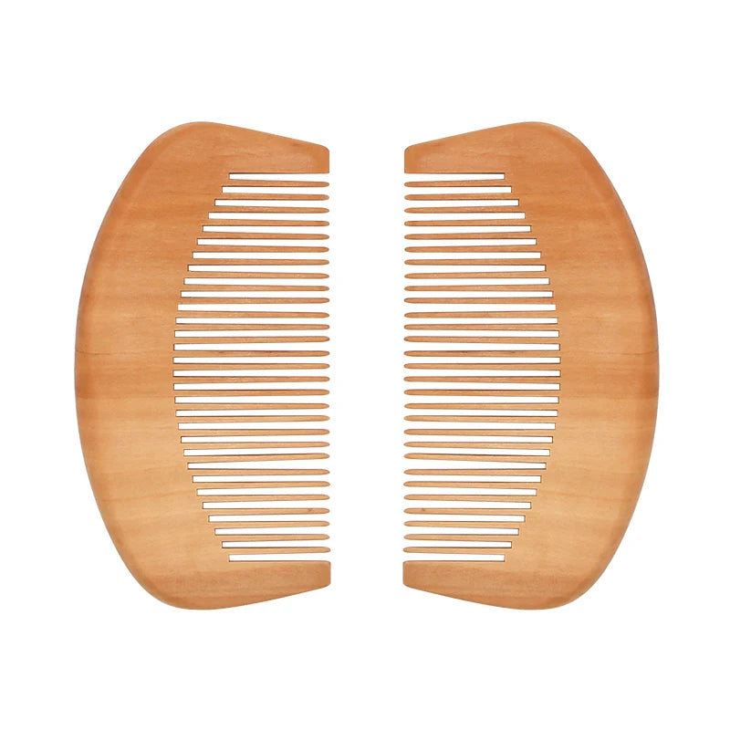ECO-Friendly Natural Wood Detangling Hair Comb Custom Logo Portable Hair Extensions Beard Comb