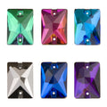Rectangle 3250 Sew on Crystal Strass13x18mm 18x25mm DIY 2 Holes Mirror Rhinestone Glass Sewing Stone Sew Textil  Rhinestones for