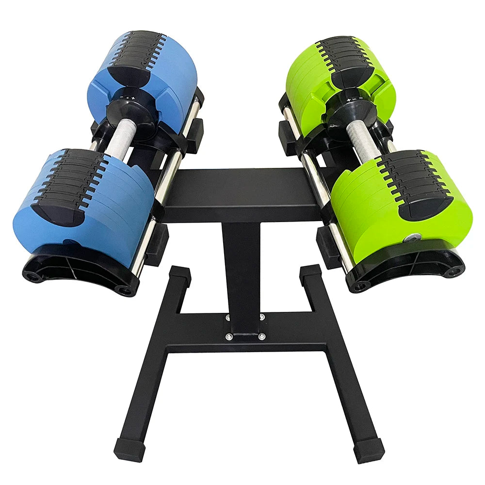New Arrival Free Weights Cast Iron 2KG/5LB Increments 40KG 50LB 80LB 90LB Adjustable Dumbbell with Rack