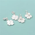 New 925 Sterling Silver Luck Clover Dangle Pendants Luck Four Leaf Clover Charm Pendant for Jewelry Making