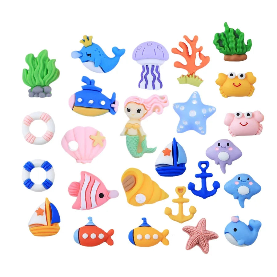 Wholesale Price Lovely New Ocean World Design Flatback Resin Diy Accessories