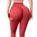 Women's Lightweight High Waist Yoga Leggings Scrunch Back Non-Front Seam Compression for Running Breathable Solid Pattern Pants