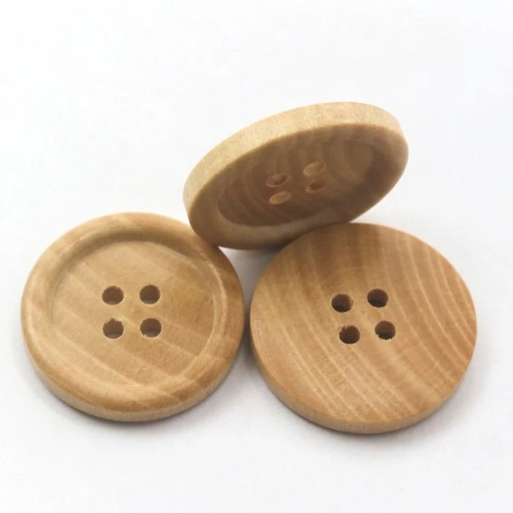 Wholesale Good Quality Round 4 Holes Natural Wooden Button