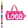 Custom Large Capacity Luxury Travel Duffle Tote Bag for Women Polyester with Zippered Closure and Custom Printed Pattern