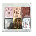 YJ6 Private Label Stainless Steel Gift Box Lash Curler Kit Rose Gold Applicator Eyelash Scissors Set False Eyelashes & Tools
