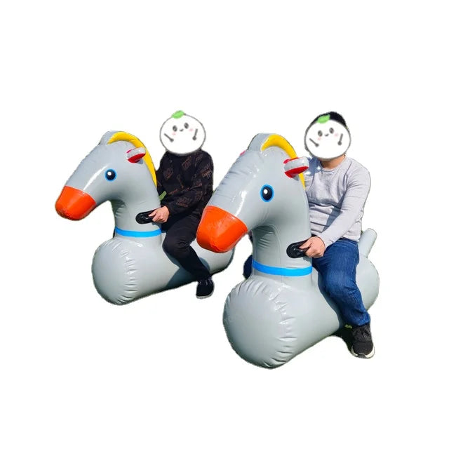 Hot Sales Team Building Inflatable Human Derby Hop Inflatable Ponys Horse Racing Game for Kids and Adults