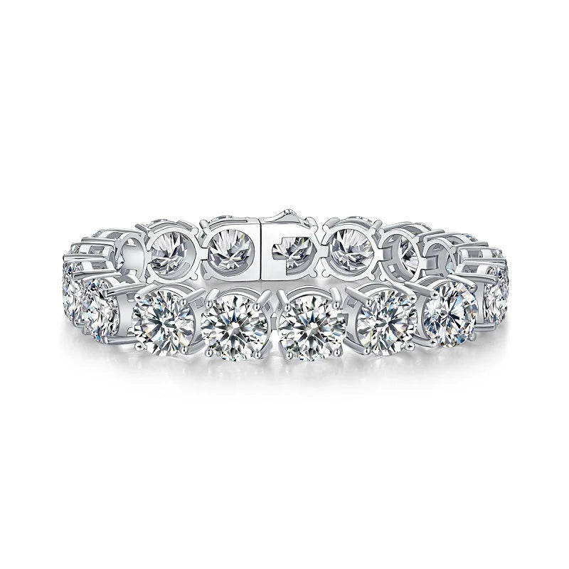 Women Jewelry Hip Hop 925 Silver VVS Moissanite Tennis Bracelet Iced Out Lab Grown Diamond Tennis Bracelet for Men