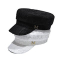 Summer Elegant Female Beret Newsboy Octagon Cap Flat Top Metal Hollow Thin Lace Baker Boy Beret Outdoor Applicable Scene