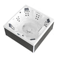 White Acrylic 5-Person Outdoor Whirlpool Hot Tub Spa with Eco-Friendly Design 3-Year Warranty Combo Massage Embedded Drainer