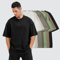 300 GSM Quality 100 Cotton t Shirt Mens Cotton High Neck Shirts Custom Print Oversize Drop Shoulder Cotton Tee