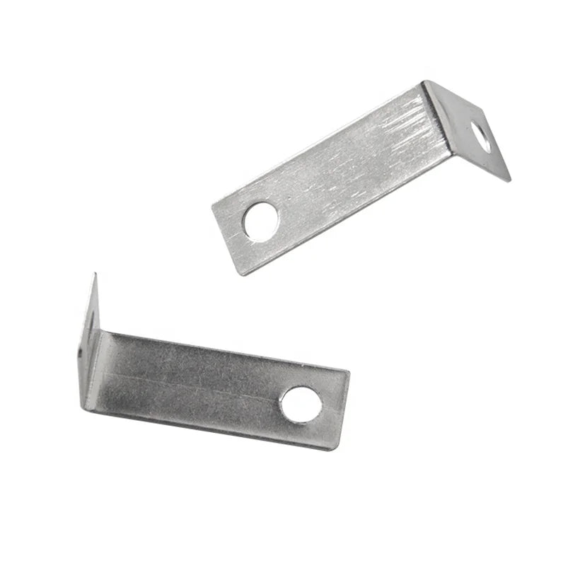 TS-K132 820 Zinc Plated Iron Silver 7-shape Corner Photo Frame Angle Brackets 15x26mm Hooks Display Sturdy Wall Mount Hardware