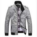 Spring and Autumn Men's Casual Jacket Long Sleeved No Hooded Slim Jacket Coat