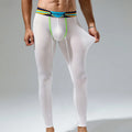 Hot Selling Good Quality Men's Nylon High Stretch Sheer Mesh Breathable Sexy Transparent Long Johns  Sleeping Pants for Male