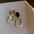 AA016266 925 Silver Needle Diamond Geometric Pendant Earrings for Women Cute Retro Atmosphere Female Earrings Wholesale