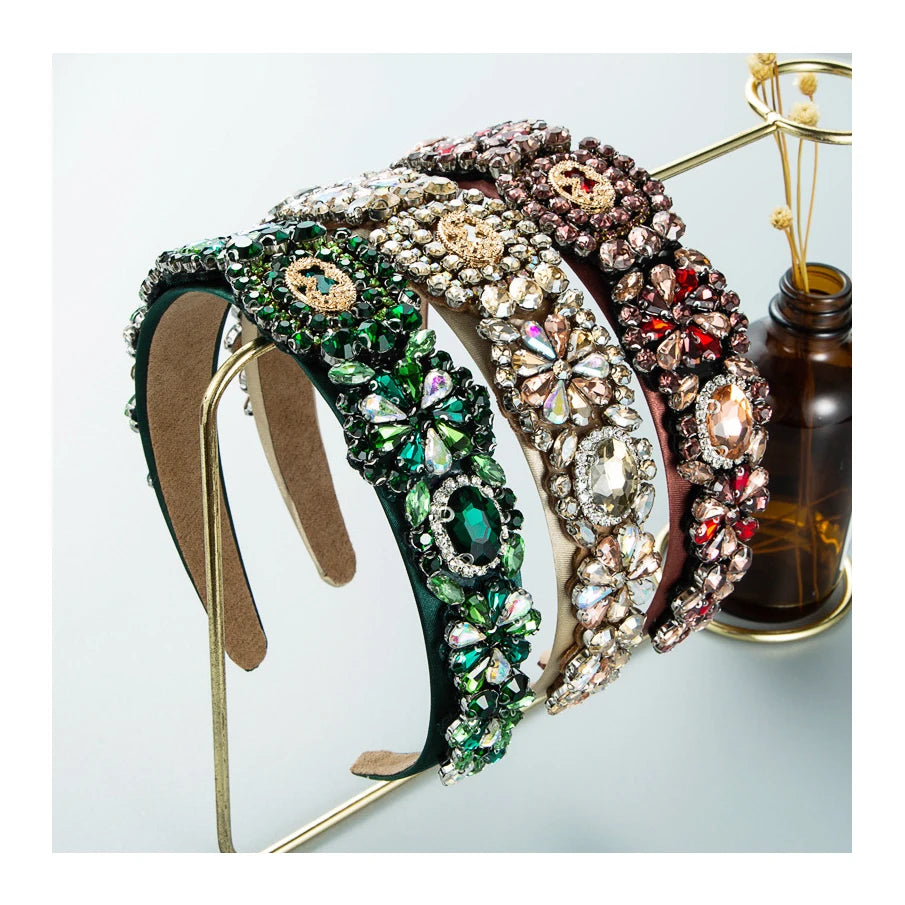 Fashion Personality Full Rhinestone Headband Baroque Ladies Prom Hair Accessories Jewelry