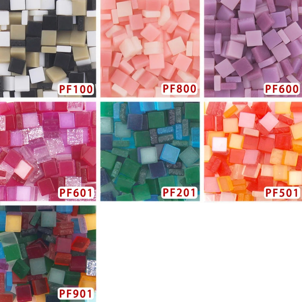 Modern 5x5mm Square Acrylic Resin Mosaic Tiles Made in China for DIY Hobbies & Crafts-Buenoarte Brand