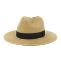 Straw Hats Ready to Ship Panama Straw Fedora Hats for Women and Man Sun Hat