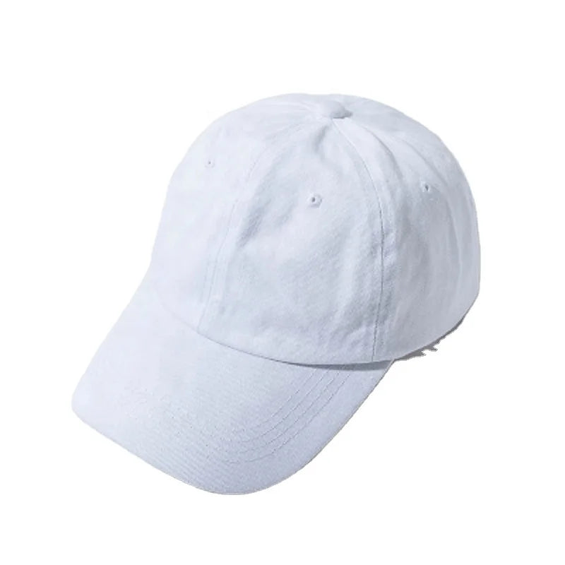 Wholesale Stock Unisex Blank Street Style Sporty 100% Cotton Common Fabric Dad Hat Plain Black White Baseball Cap Four Seasons