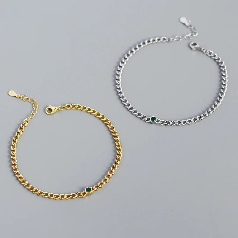 Fashion 925 Sterling Silver Gold Plated Bracelet Jewelry for Women Girls Bracelet Jewelry