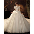 AL1510 Luxury Wedding Dresses Lace Soft Tulle Lace for Bridal African Lace Fabric Nigerian Plus-size Wedding Dress Ball Gown